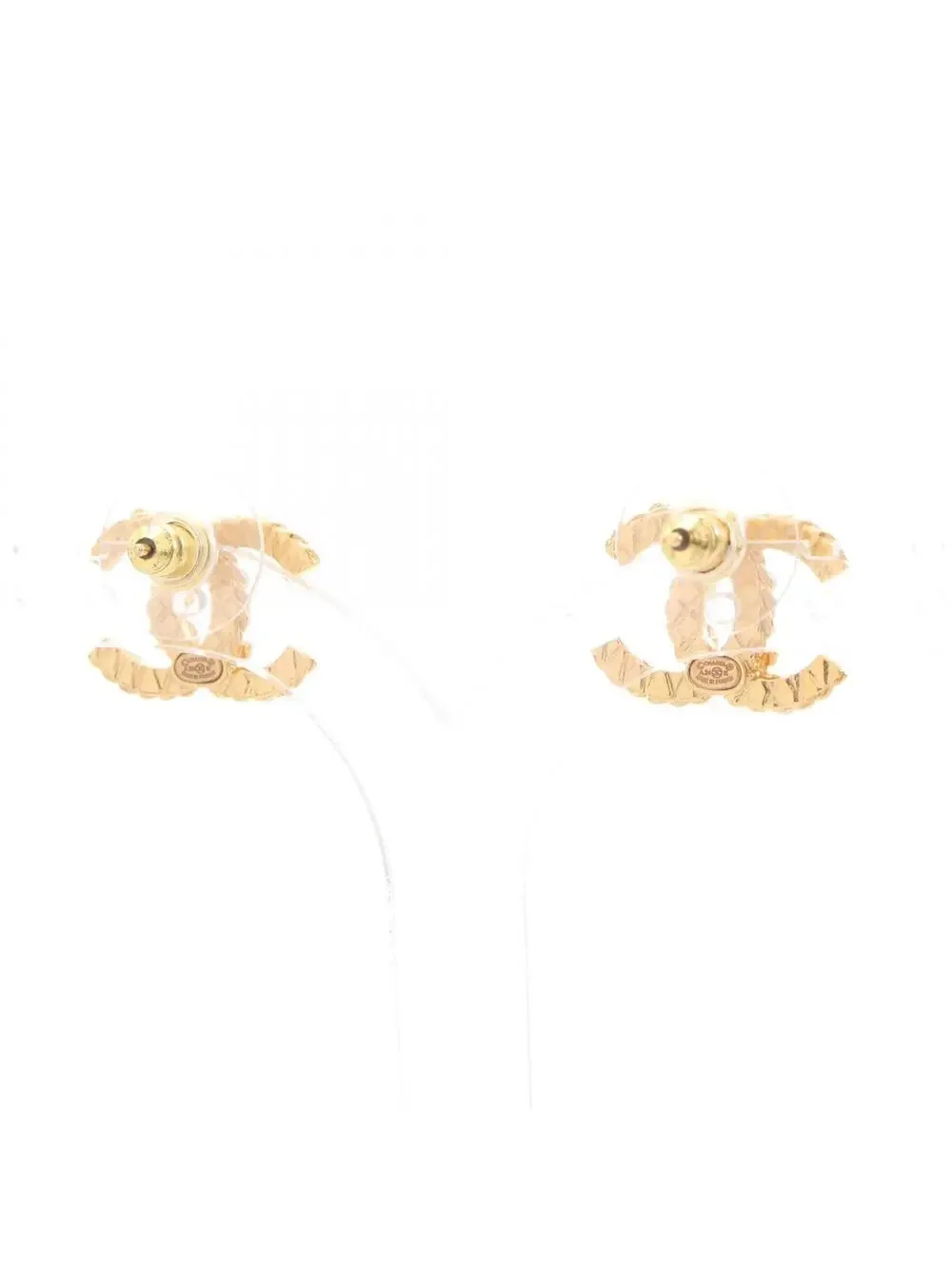 Chanel Cc Logo Earrings Metal Gold-Tone #327448C12B